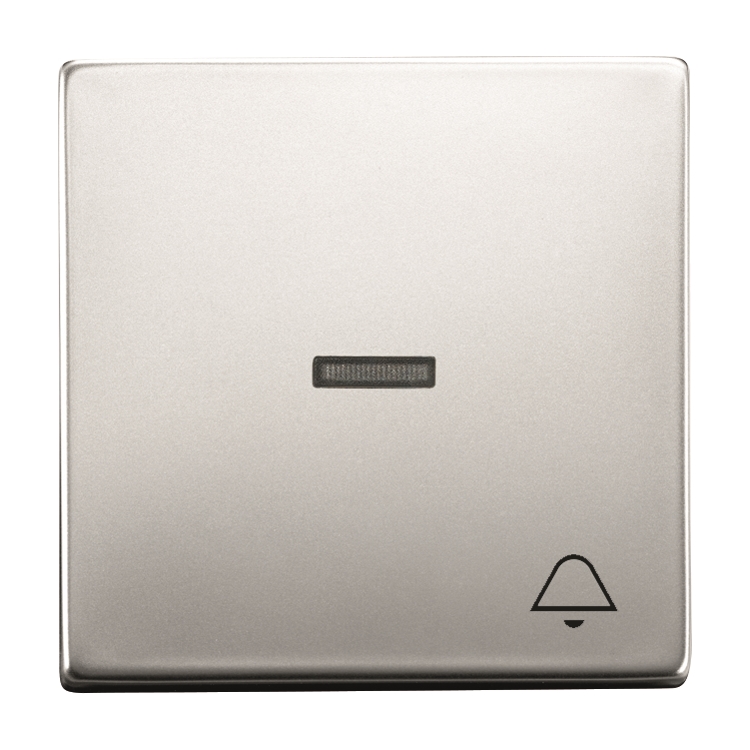 1St. Busch-Jaeger 1789 KI-866 Wippe mit Aufdruck, mit kleiner transparenter Kalotte pur edelstahl edelstahl