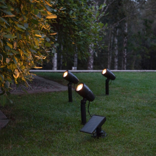 1St. STAR TRADING 482-33 482-33 Solar Spotlight 3er Set Schwarz