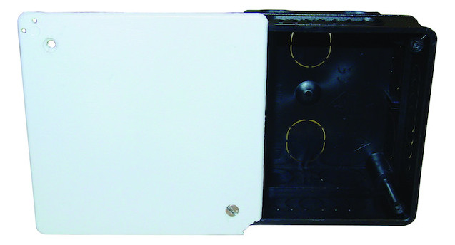 1St. Protec.Class PAZK 8080 UP-Abzweigkasten schwarz m. Deckel weiss