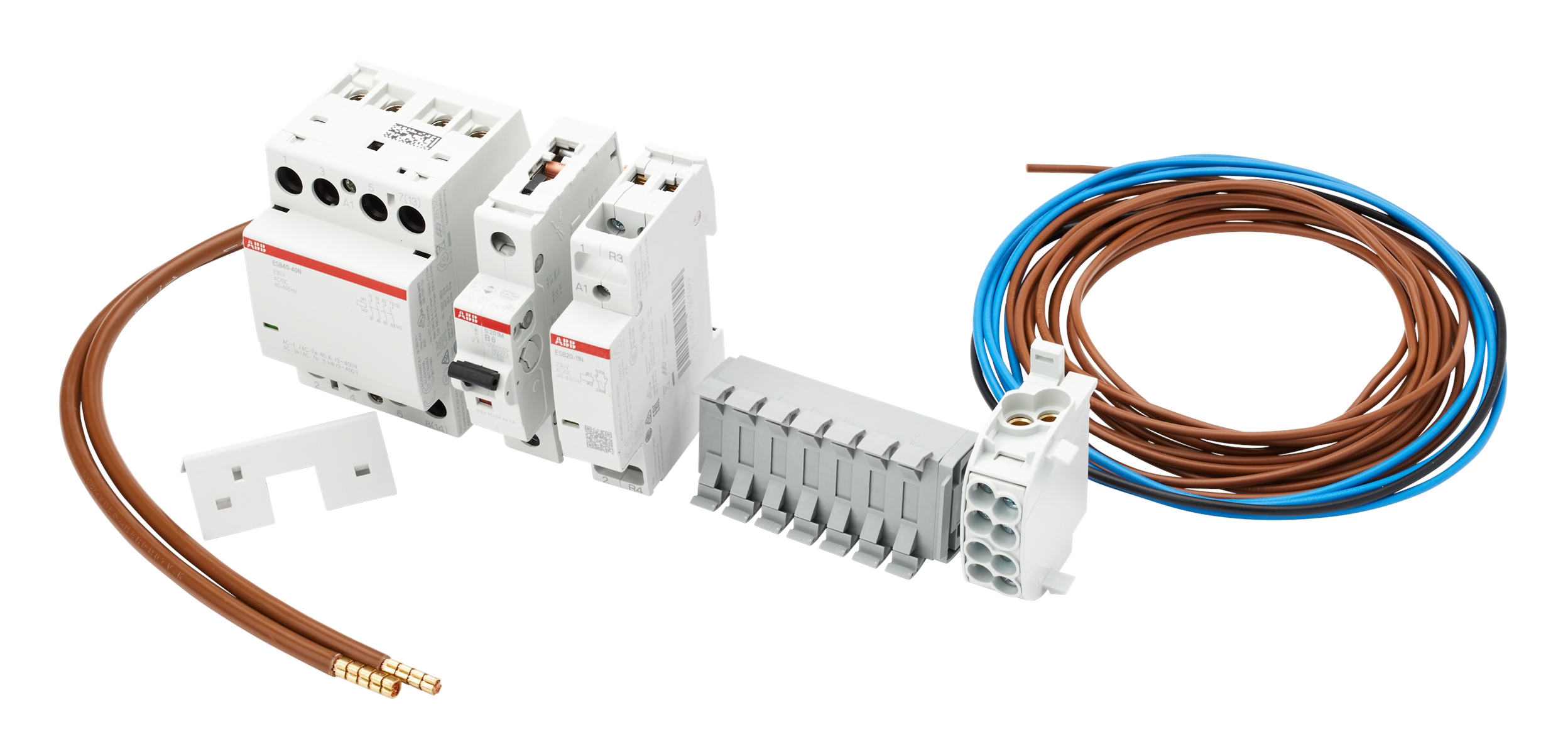 1St. F-Tronic WP40R-Set WP40R-Set, Schütz 40A 4pol., Plombierkappe, LS 6A 1pol., Relais 20A,20-11, inkl. Verdra 7110120