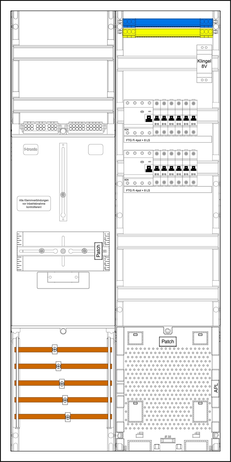 1St. F-Tronic 3HZ721APZ-2VFKT 3HZ721APZ-2VFKT, 1 ZP, 1 VAPZ inkl. APL, 2 VF, 2 PPV, 1 PL100, 1 Klingeltrafo 7190172
