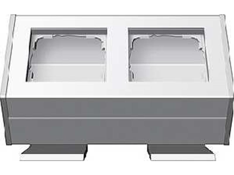 1St. Gira 119227 Profil 2fach Befestigungswinkel Profil 55 Reinweiß(lack.)