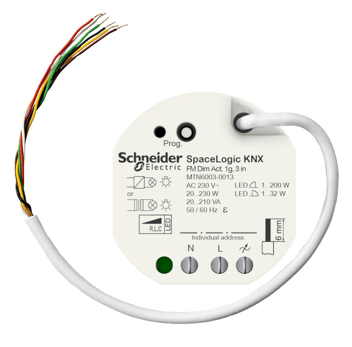 1St. Schneider Electric MTN6003-0013 SpaceLogic KNX Universal Dimmaktor UP mit 3 Binäreingängen 1St. Schneider Electric MTN6003-0013 SpaceLogic KNX Universal Dimmaktor UP mit 3 Binäreingängen
