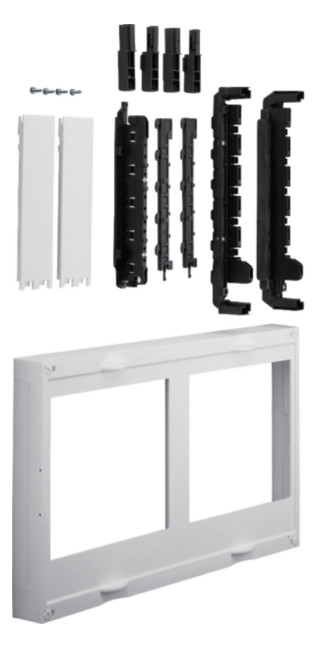 1St. Hager UE22A4B Baustein, univers N, 300 x 500 mm, für 4 Trenner NH00 auf SS/40