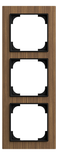 1St. Busch-Jaeger 1723-4086 Rahmen 3-fach Holz Walnuss