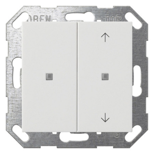 1St. Gira KNX Taster Wippe 2f 517527 unbedruckt/Pfeile System 55 Reinweiß m