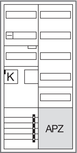 1St. Hager ZB32SEH15LS KS universZ 1ZP BKE-I OKK H=1100mm 2-f. 1St. Hager ZB32SEH15LS KS universZ 1ZP BKE-I OKK H=1100mm 2-f.