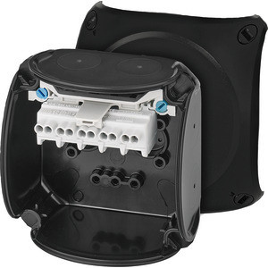 1St. Hensel KX 0202 C Kabelabzweigkasten 1,5-2,5 qmm 5polig, schwarz, Ex-Zone 2 und 22 62000335 KX0202C