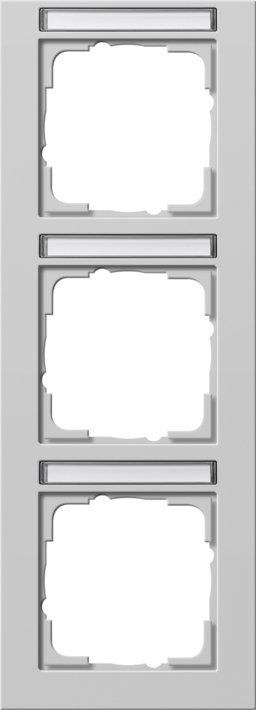 1St. Gira 110337 Abdeckrahmen 3f senkr. BSF Gira E2 Grau m