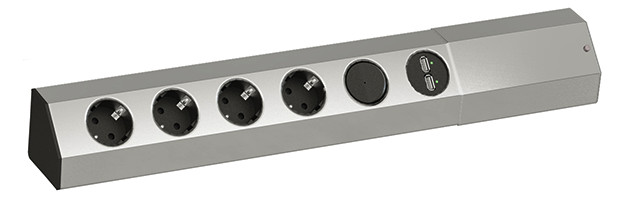 1St. Bachmann 923.008 CASIA 4xCEE7/3 1xUSB Charger 2,0m CEE7/7