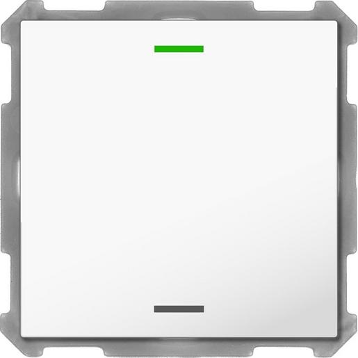 1St. MDT Taster Light 1-fach BE-TAL6301.01 mit Busankoppler studioweiß glänzend 1St. MDT Taster Light 1-fach BE-TAL63T1.01 RGBW Temperatursensor studioweiß glänz.