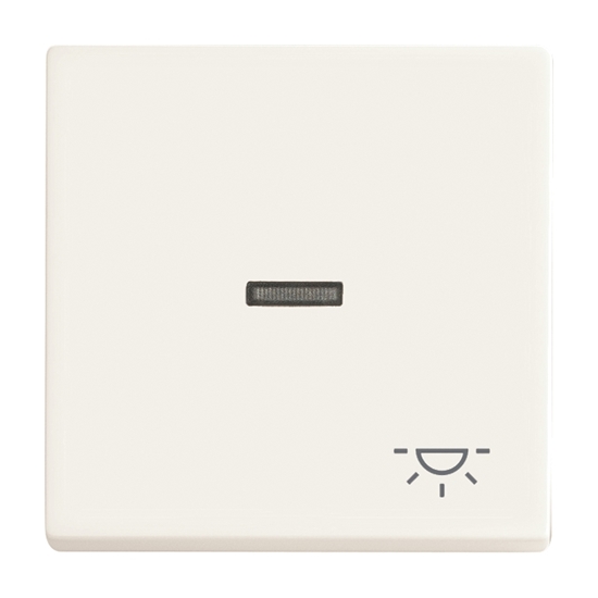 1St. Busch-Jaeger 1789 LI-884 Wippe mit Aufdruck Licht, mit kleiner transparenter Kalotte carat studioweiß matt