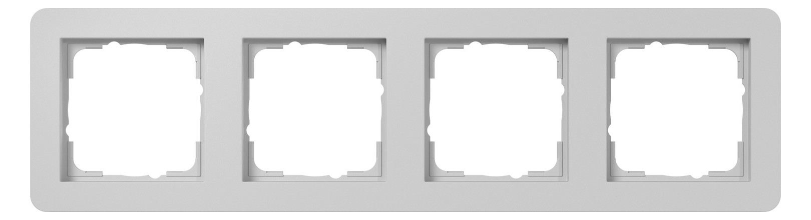 1St. Gira 0214154 Abdeckrahmen 4f Gira E1 Grau m