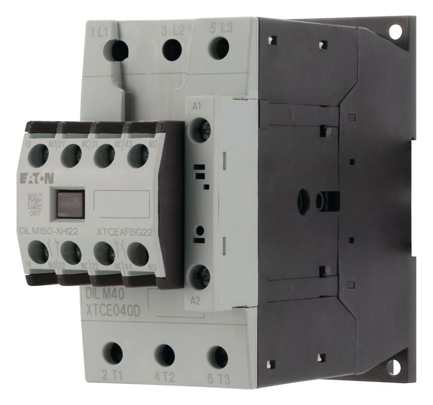 1St. Eaton 277812 Leistungsschütz, 380 V 400 V 18.5 kW, 2 S, 2 Ö, RDC 24: 24 - 27 V DC, Gleichstrombetätigung, Schraubklemmen DILM40-22(RDC24)