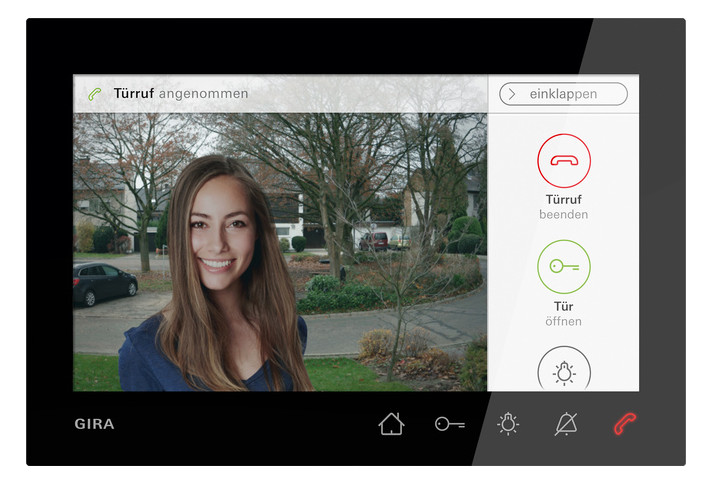 1St. Gira 1209005 Wohnungsstation Video AP 7 Türko Schwarz matt
