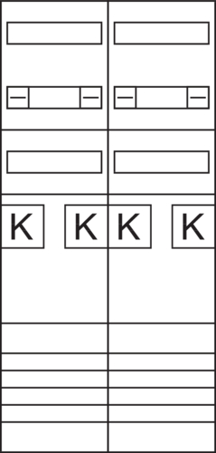1St. Hager ZK3EH64 KF universZ 4ZP BKE-I HS H=1050mm 2-f.