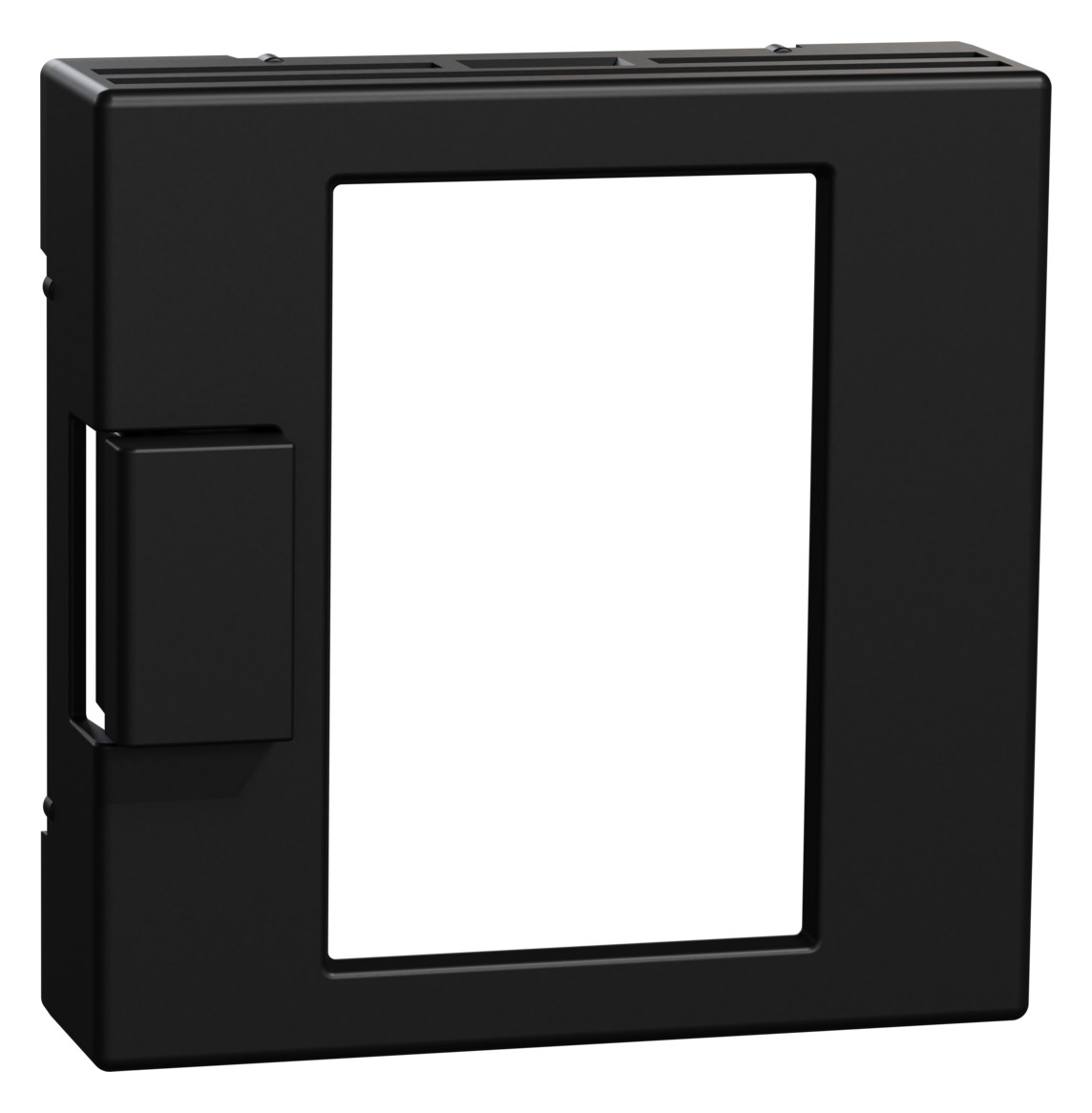 1St. Merten MEG5775-0403 Zentralplatte für Universal Temperaturregler-Einsatz mit Touch-Display schwarz matt, System M Ocean Plastic