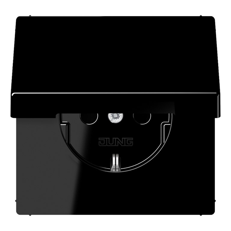 1St. Jung LS1520KLSW Schuko-Steckdose 16A  250V Klappdeckel LS 1520 KL SW