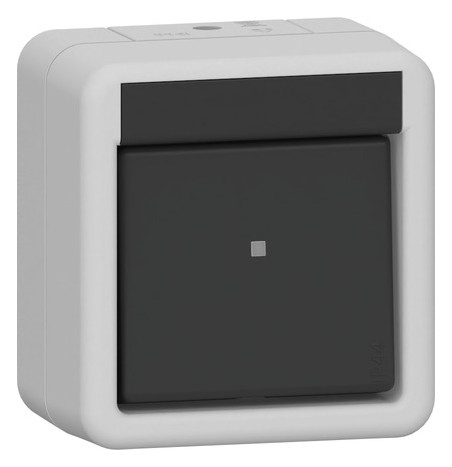 1St. Gira 310230 Wippschalter Aus 2-p WG AP Grau