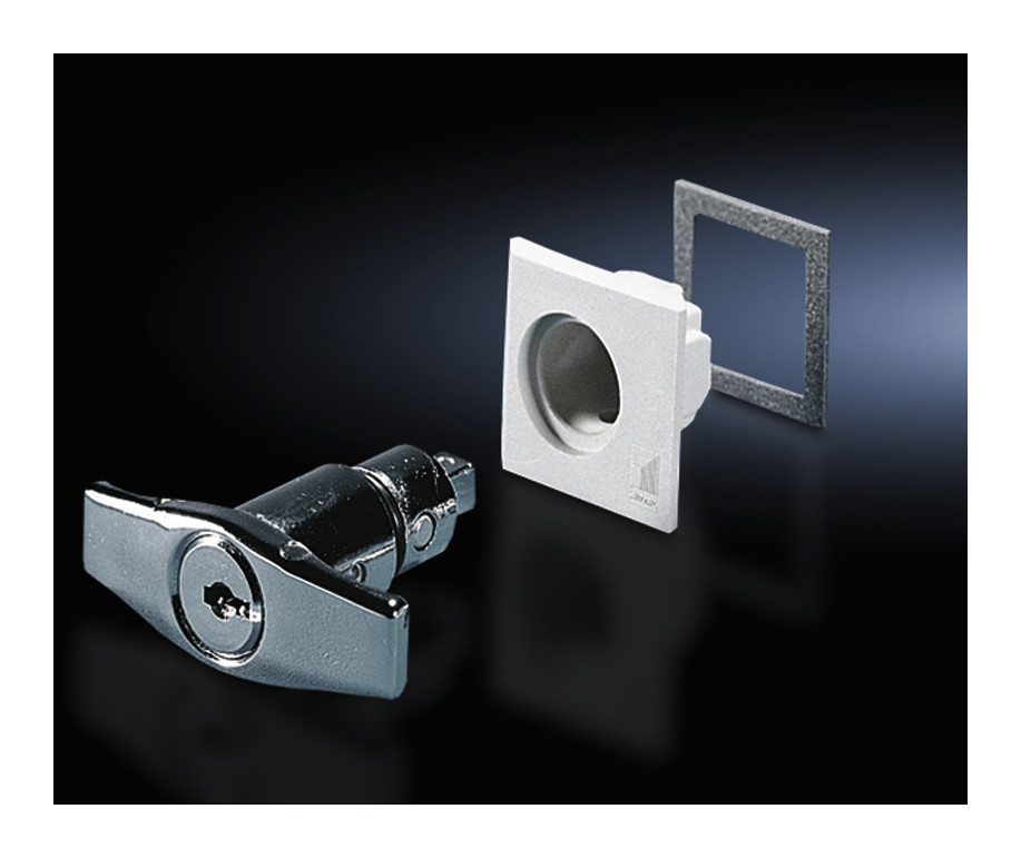 1St. Rittal SZ 2575.000 Knebelgriffe, mit Sicherheitszylinder-Einsatz, Schließung 3524 E, Ausf 2575000