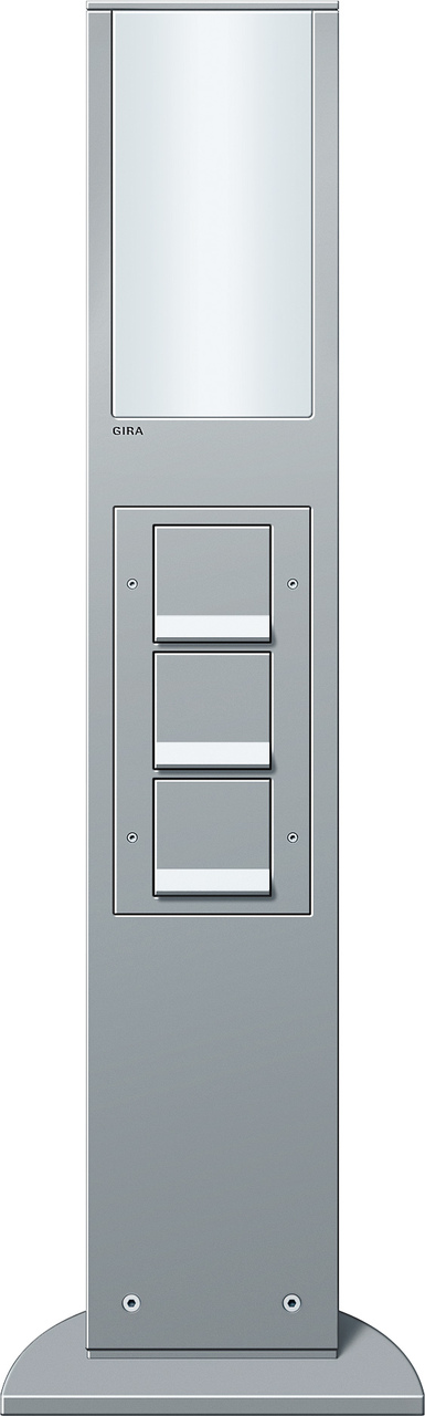 1St. Gira 134226 E-Säule Licht + 3x Schuko SH 769 mm Energiesäule Farbe Alu