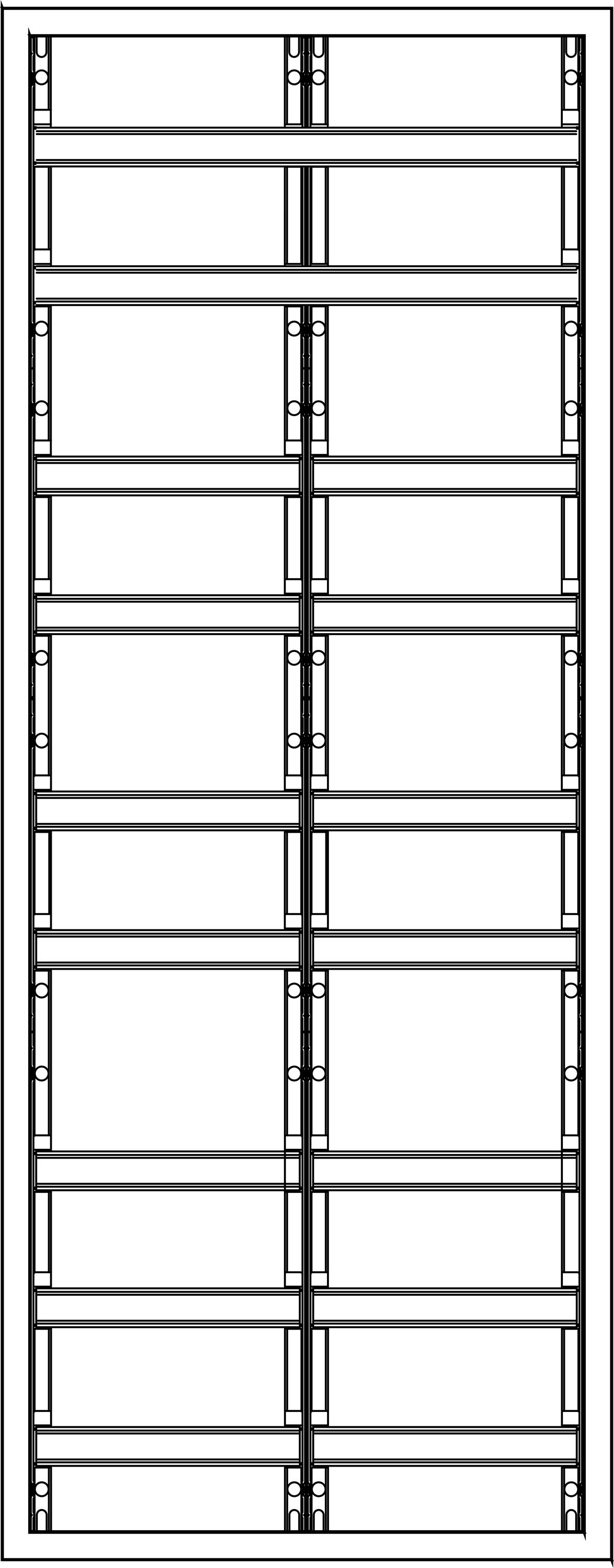 1St. F-Tronic VS2-9-RK Verteilerschrank VS2-9-RK, 2-feldrig, 9r, Reihenklemmen, 1400x550x210mm 7110729