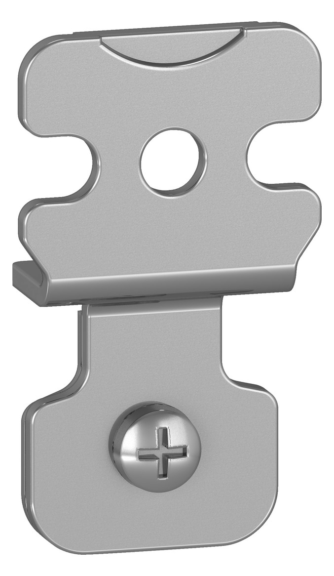 1Pk Schneider Electric NSYAEFPFSC Set, 4 Wandbefestigungslaschen aus Stahl. für Geh. Spacial S3D, 1Pk=4St