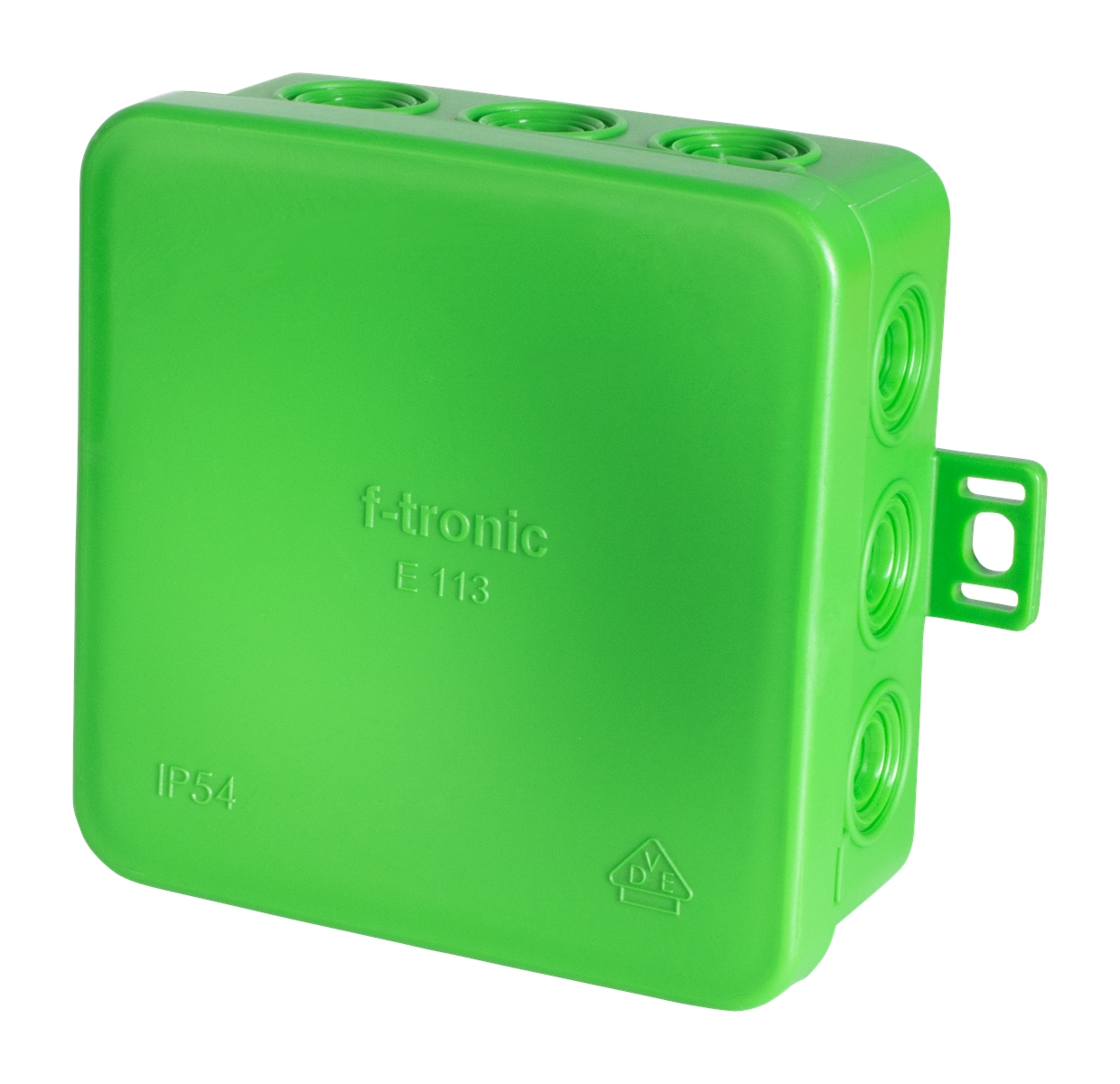 10St. F-Tronic E113gn FR Abzweigkasten E113gn, 85x85x40mm, IP54, gn 7340110