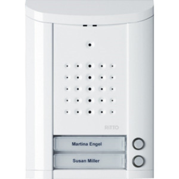 1St. Ritto 1840270 Entravox Türstation Audio, 2 WE, Audio, weiß lackiert