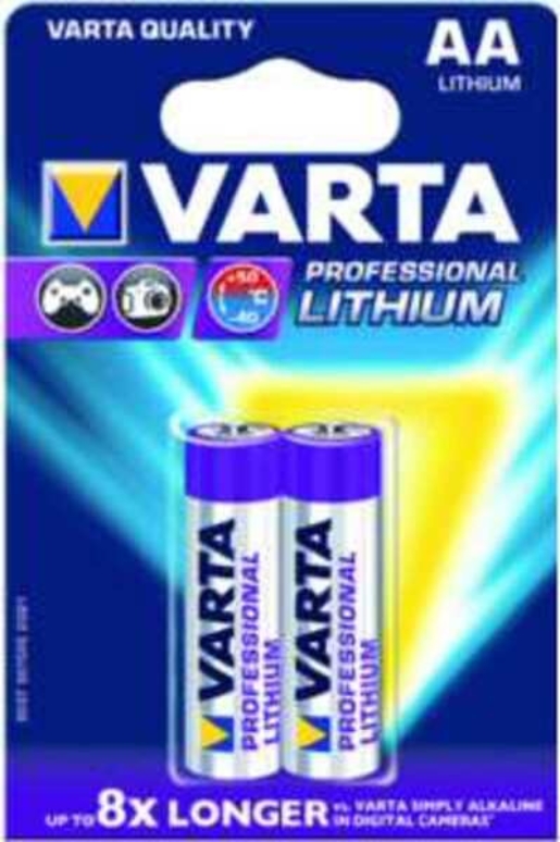 1Pk Varta Professional Lithium Mignon 6106 1,5V ***Blister a 2 Stück***