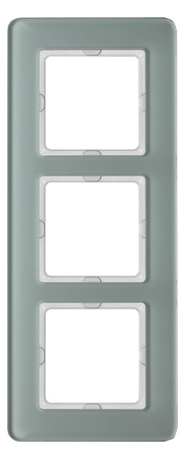 1St. Berker 10136079 Rahmen 3fach, Q.7, Glas polarweiß