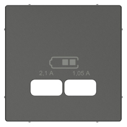 1St. Merten MEG4367-0414 Zentralplatte für USB Ladestation-Einsatz, anthrazit, System M