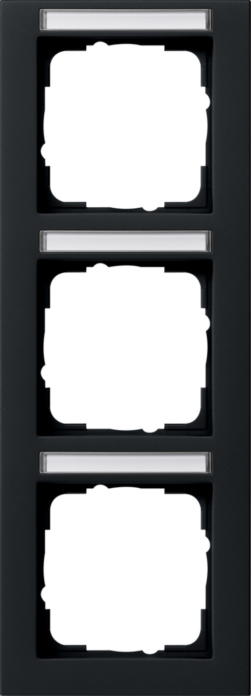 1St. Gira 110309 Abdeckrahmen 3f senkr. BSF Gira E2 Schwarz m