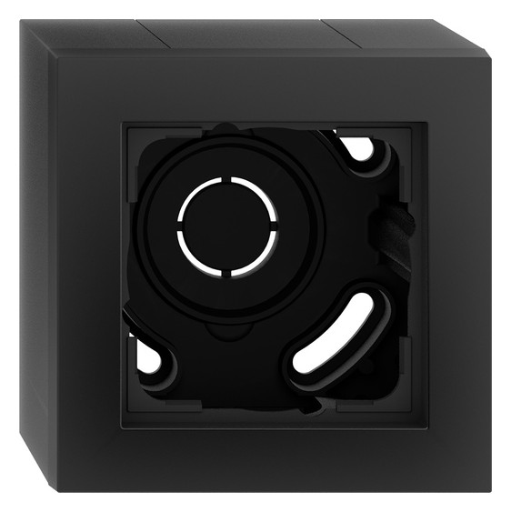 1St. Gira AP-Gehäuse 1f +Rahmen Gira 106109 E2 Schwarz m