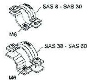 100St. Niedax SAS 14 Schraub-Abstandschelle SAS14...