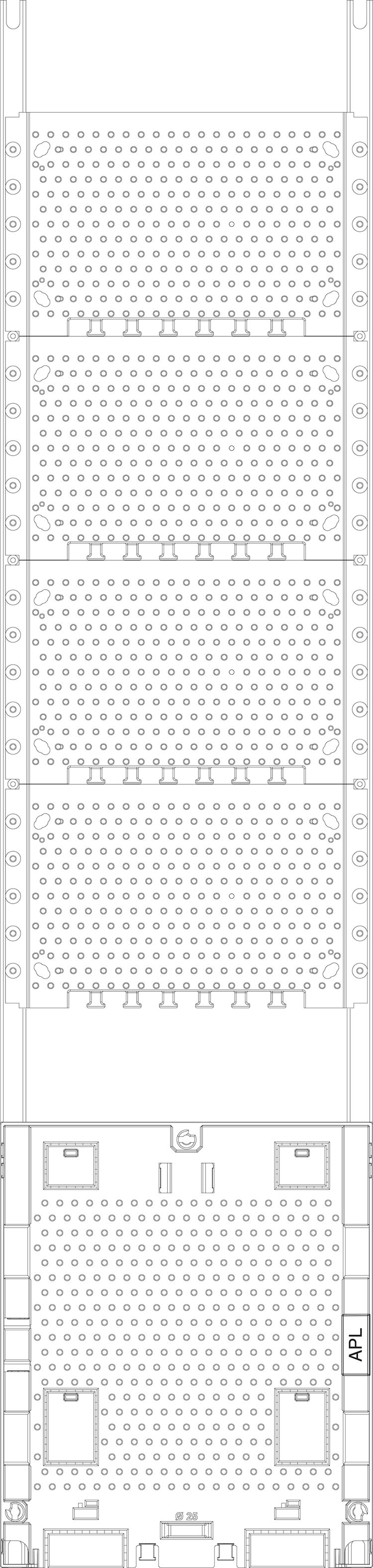 1St. F-Tronic KX7APZ Kommunikationsfeld KX7APZ, 1-feldrig, H=1050mm, APZ-Platz, inkl. APL-Set 7141663