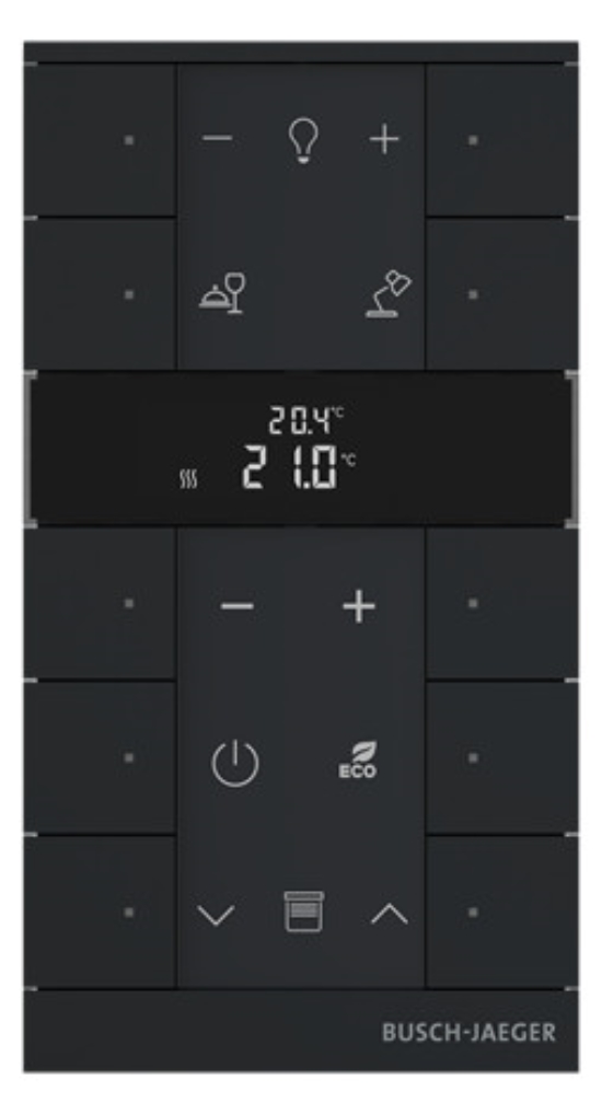 1St. Busch-Jaeger SBR-F-10.0.11-885 RTR, 10-fach, schwarz matt 2CKA006220A0901