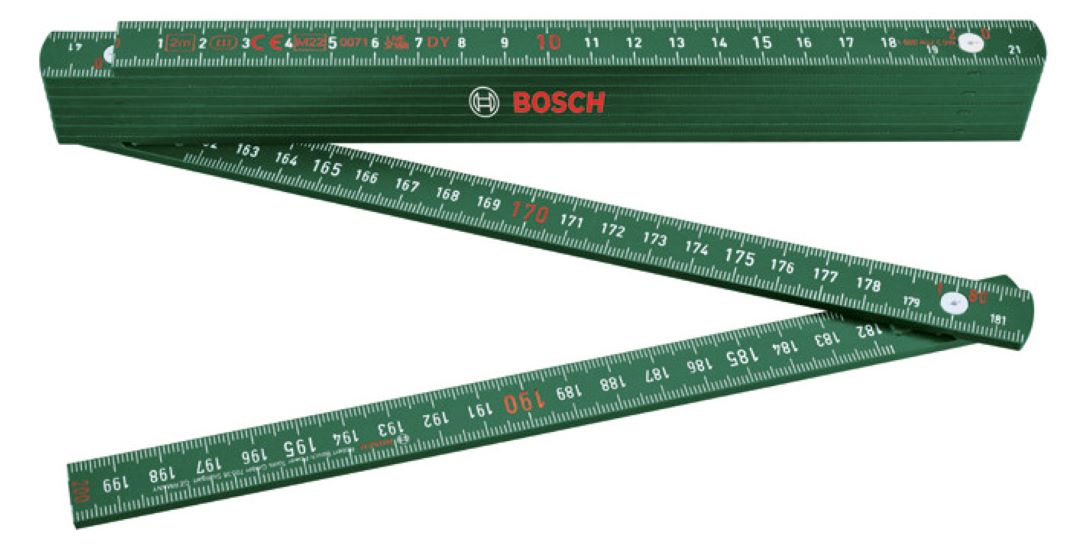 6St. Bosch 1600A032V3 DIY Holzgliedermassstab 2m