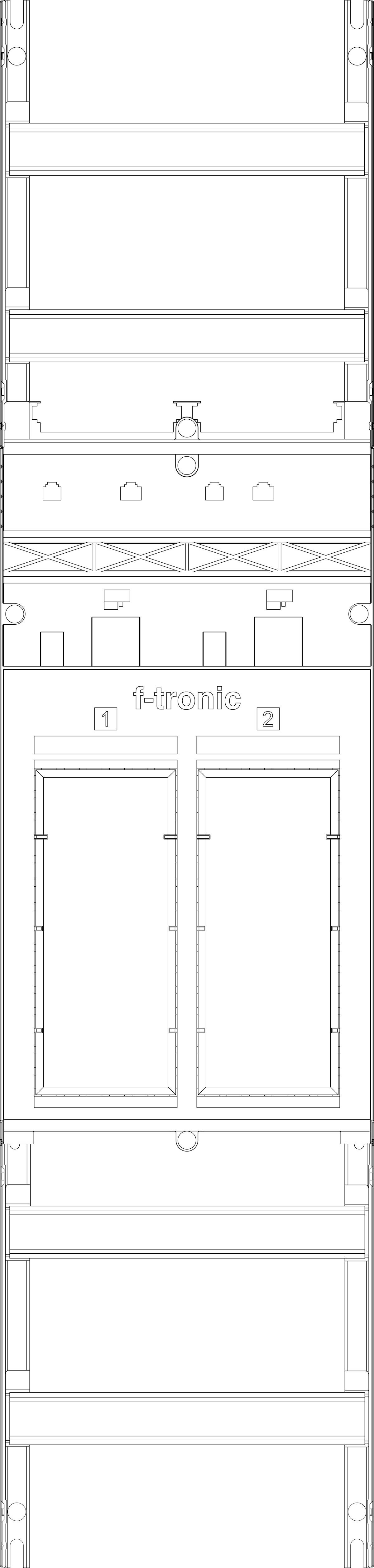 1St. F-Tronic RE8 Reservefeld RE8, 1-feldrig, H=1050mm,2 Res. eHZ 2 Hutsch., im NAR 7141601