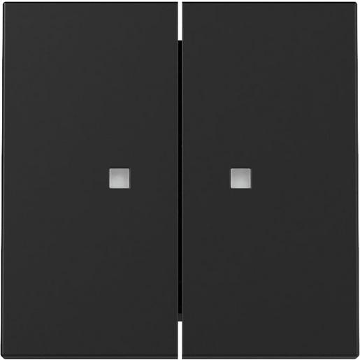 1St. Gira 3631005 Wippe 2-fach Kontrollfenster System 55 schwarz matt