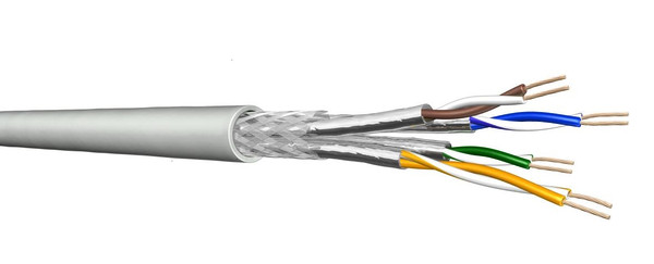 100m Draka UC900 FLEX C7 S/FTP Datenleitung Patchkabel Cat.7 Ring grau