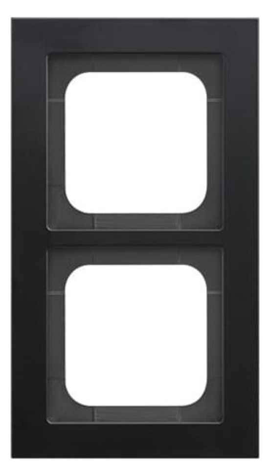 1St. Busch-Jaeger 1722-275 2-fach Rahmen Busch-axcent schwarz matt