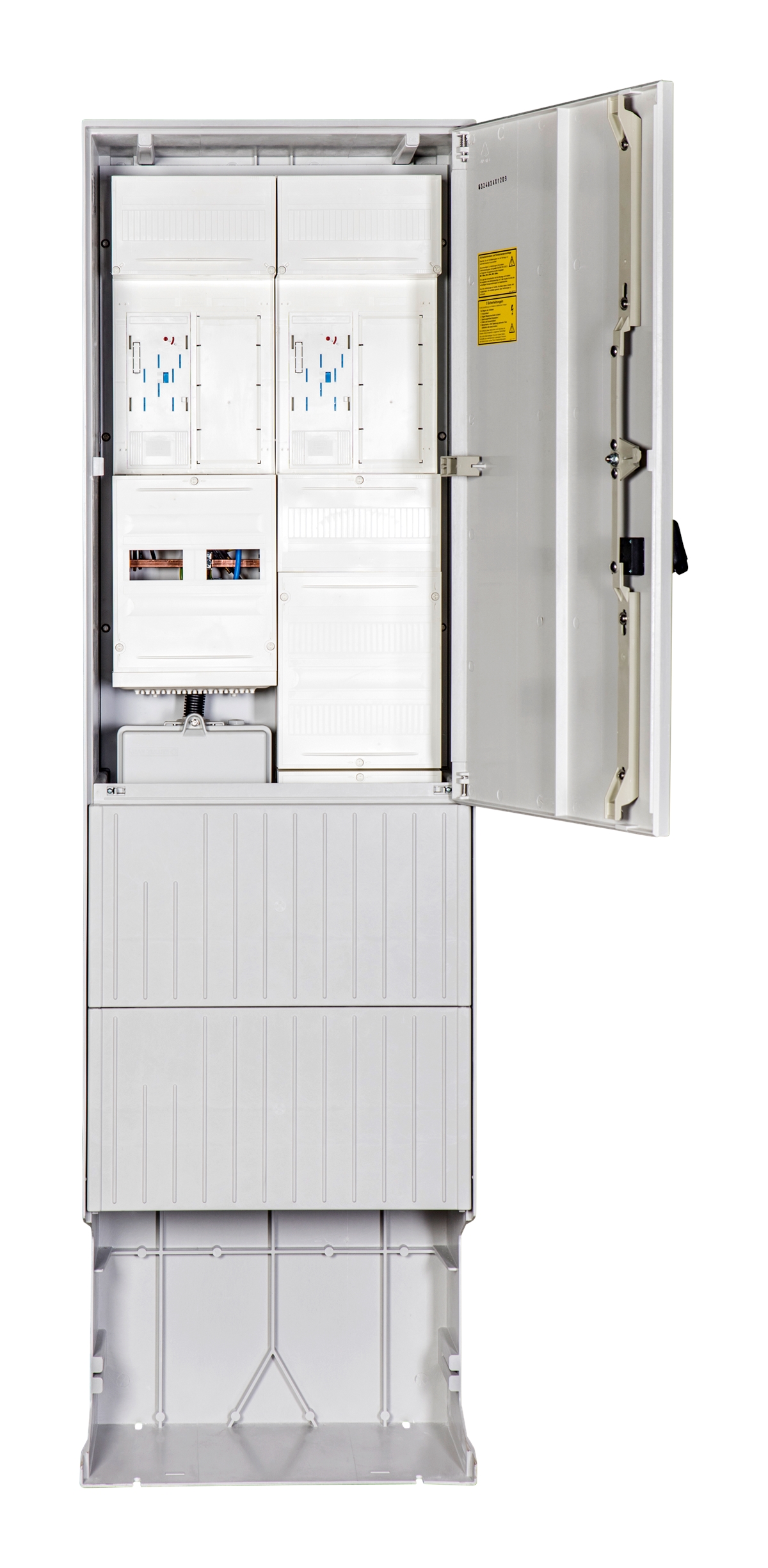1St. F-Tronic ZSA202-2-2eHZ-APZ-HA Zähleranschlusssäule 2-feldrig, H=2010mm, 2-eHZ, ohne Haube, ZSA202-2-2eHZ-APZ-HAK-HO 7160126