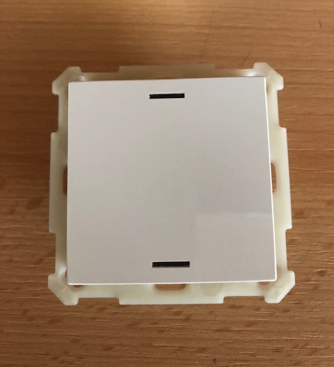 1St. MDT Taster Light 1-fach BE-TAL55T1.01 RGBW Temperatursensor reinweiß glänzend