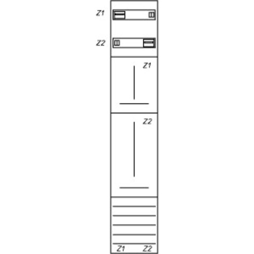 1St. Eaton 229067, ZSD-Z19A0574 Zählerfeld, 1-feldrig, vorbereitet, Version Z19A0574