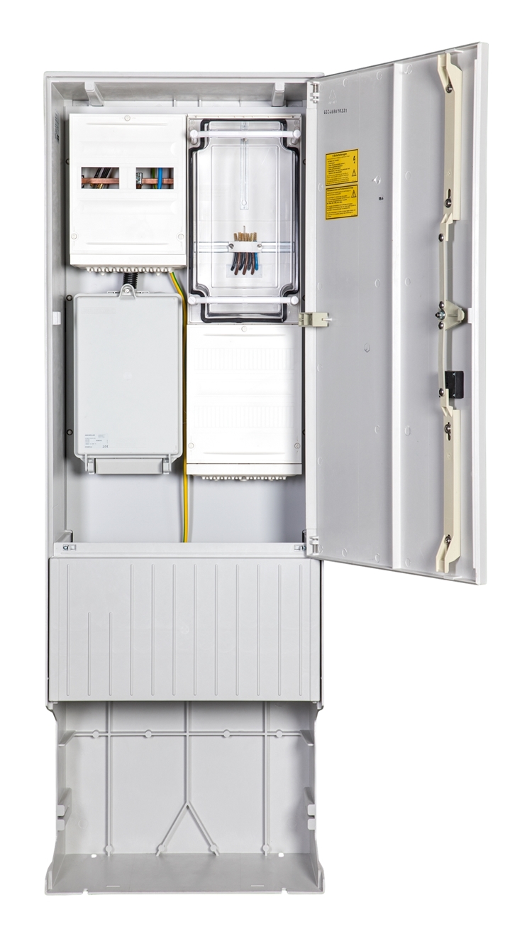 1St. F-Tronic ZSA172-2-ZK-HAK-HT Zähleranschlusssäule 2-feldrig, H=1710mm, 3.HZ, Haube mit Tür, ZSA172-2-ZK-HAK-HT 7160027