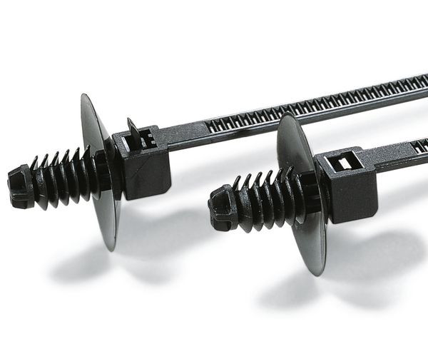 100St. Hellermann Tyton T50SDP6-PA66HIRHS-BK Befestigungsbinder 5,0x167 T50SDP6 HIRHS