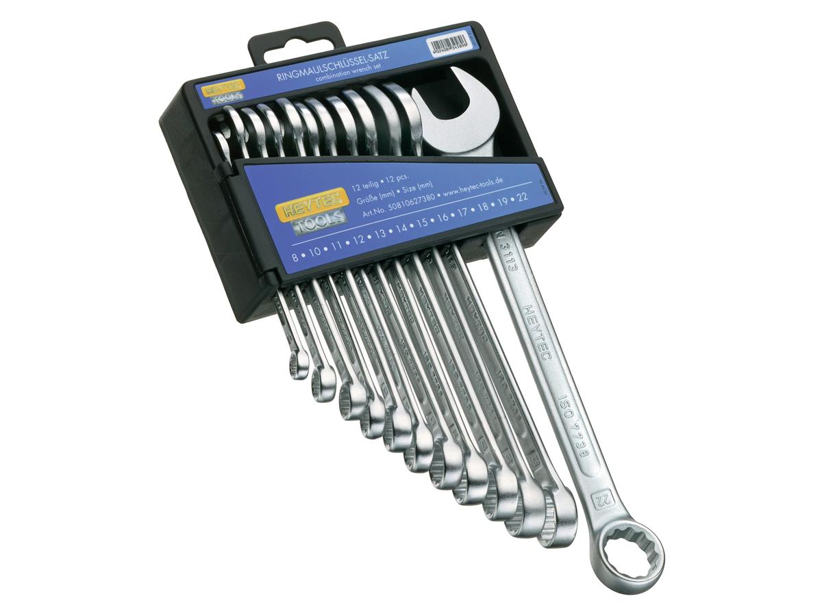1St. Heytec 50810627380 Ringmaulschlüsselsatz im Halter 12-tlg. im Kunststoffhalter 6 / 8 / 10 / 11 / 12 / 13 / 14 / 15