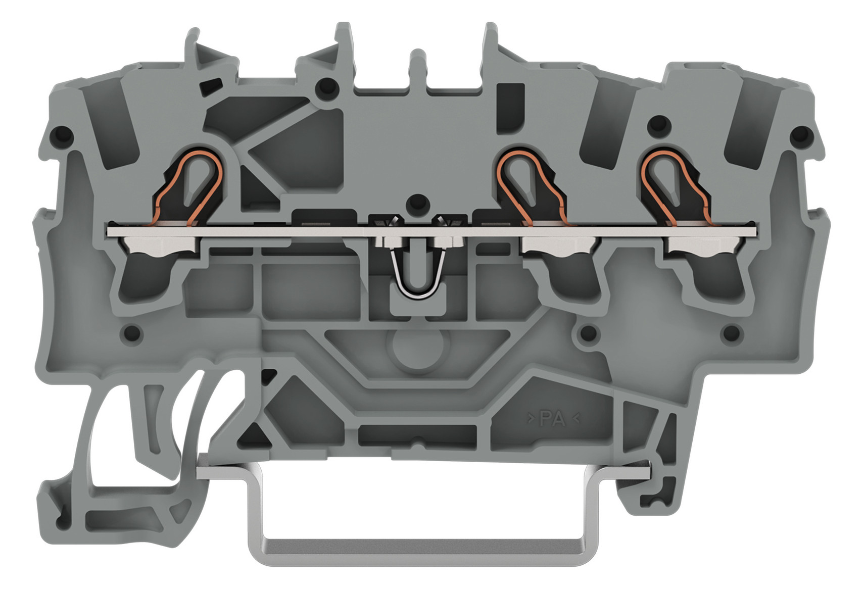 1St. Wago 2001-1301 3-Leiter-Durchgangsklemme 1,5 mm2