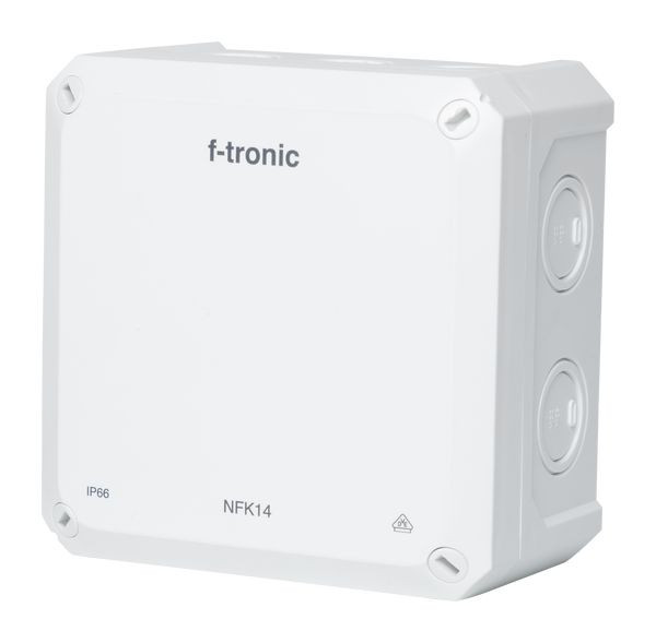 1St. F-Tronic NFK14ws FR-Abzweigkasten 140x140x81mm, Ausbrechöffnungen IP66, PS, weiß, NFK14ws 7340200